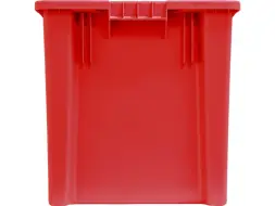 Ящик пластиковый сплошной, 600x400x400 мм, 75 л, красный [605 ГД]