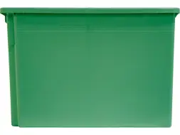 Ящик пластиковый сплошной, 600x400x400 мм, 75 л, зеленый [605 ГД]