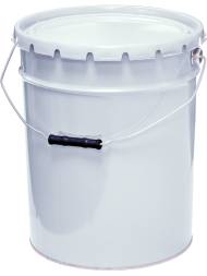 Ведро металлическое, ВМк 20б, 20 л, крышка-корона, белый [5036]