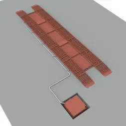 Эстакада металлическая Каскад Комфорт, разборная, 12м, усиленная, грузоподъемность 70т, красная