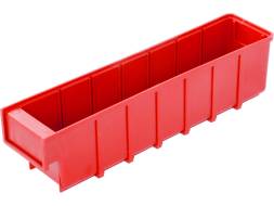 Контейнер полочный пластиковый, 400x92x100 мм, 3.68 л, красный [6006]