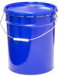 Ведро металлическое с внутренним покрытием, 20 л, крышка-корона, синий [2144]