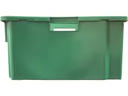 Ящик сплошной пластиковый, 600x400x300 мм, 52 л, зеленый [218-1]