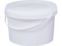 Ведро пластиковое с пластиковой ручкой, 2.25 л, белый [ВП 2,25]